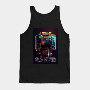 Abstract Gamer Design Tank Top